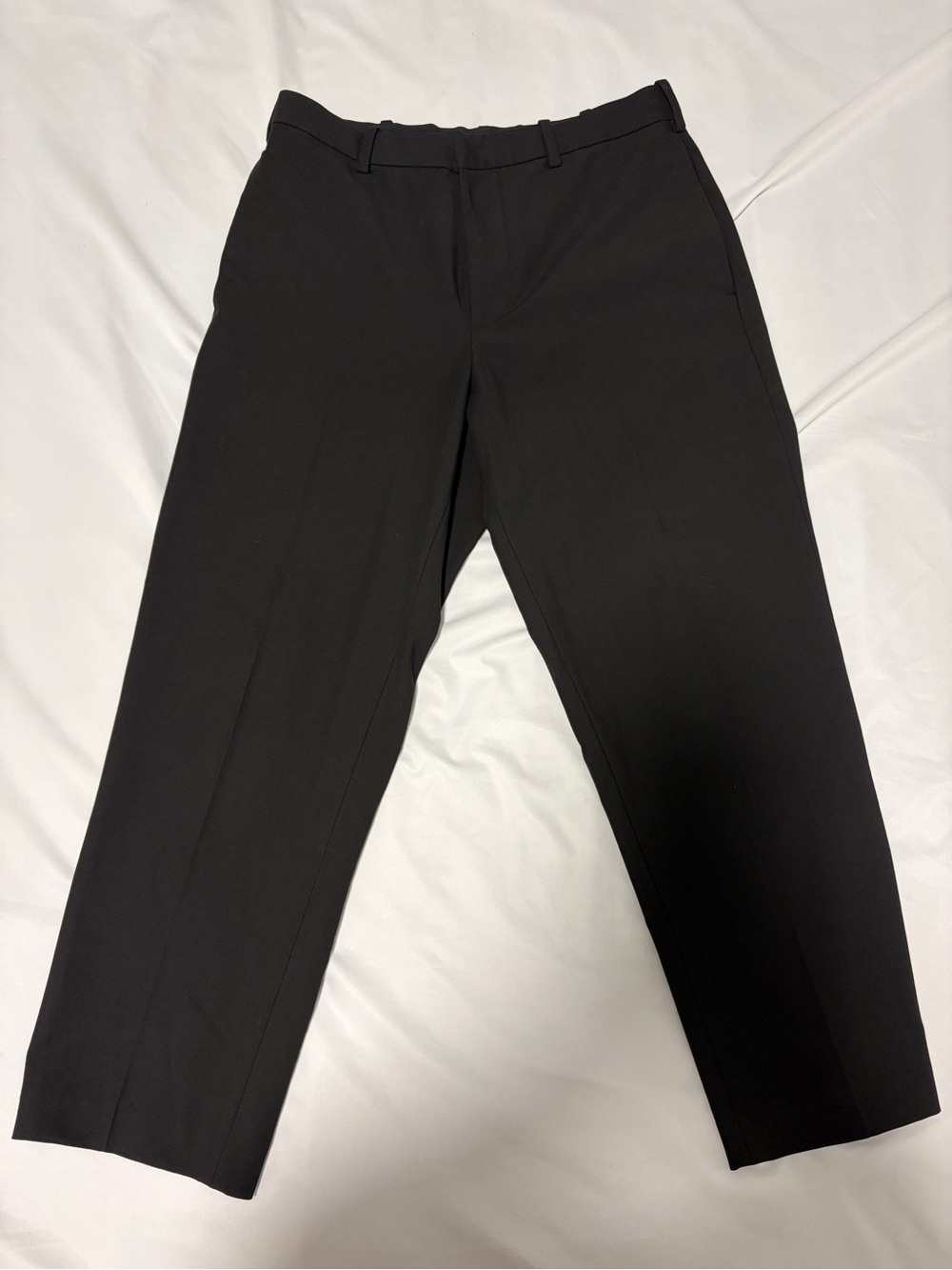 Uniqlo Men's Black Dress Trousers - Tailored Straight Leg